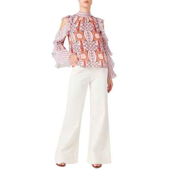 Temperley London 100% silk Etoile Printed Blouse size US6(UK10) - Picture 3 of 12